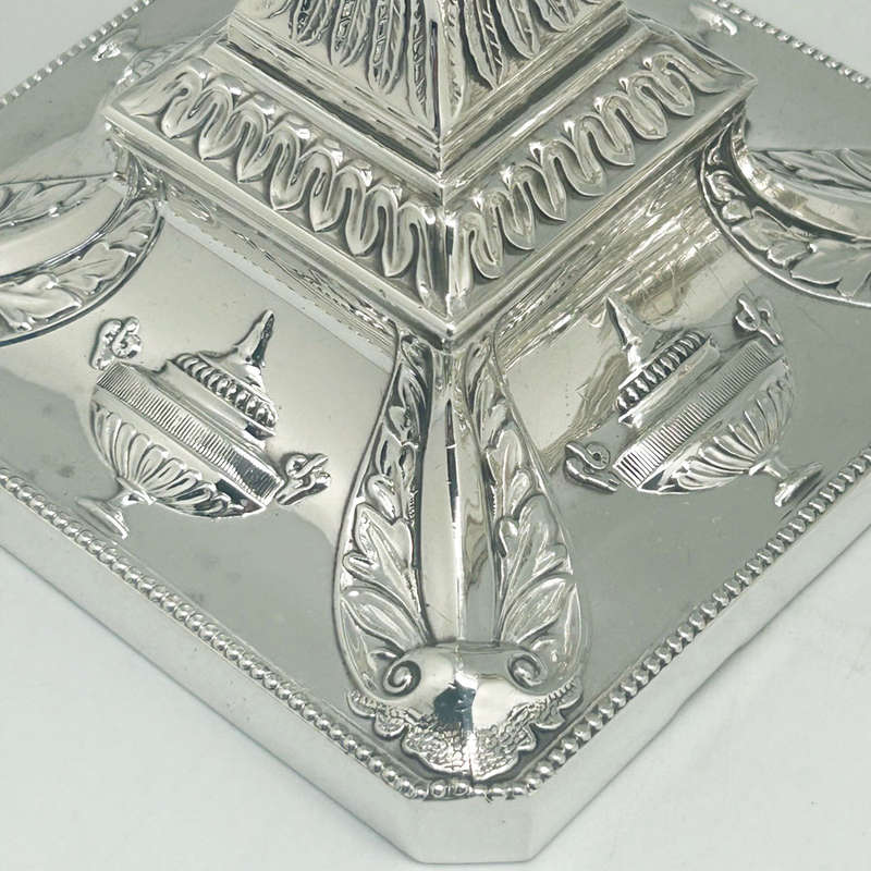 Hallmarked Silver Pair Candlesticks Birmingham 1968