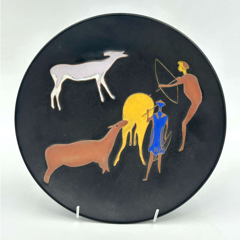 Kalahari Pottery Cave Painting Wall Plate