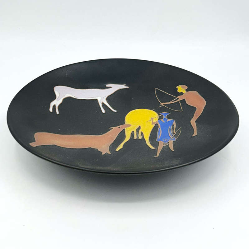 Kalahari Pottery Cave Painting Wall Plate