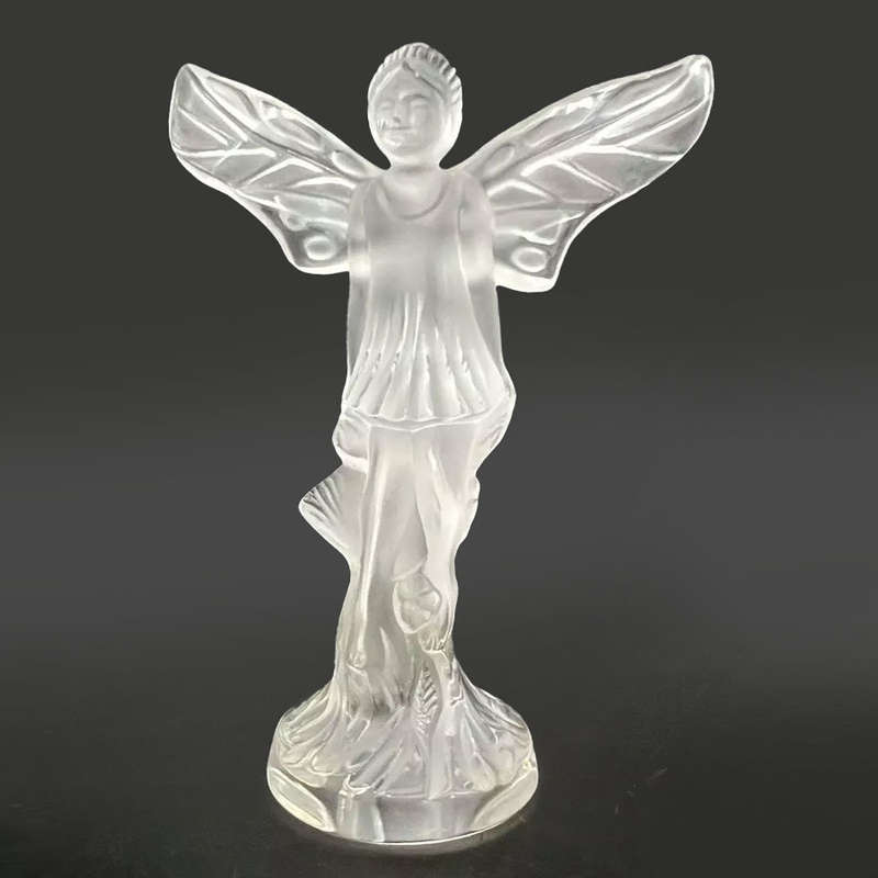 Lalique Frosted And Clear Crystal Fairy Clochette Fairy Seal  20th