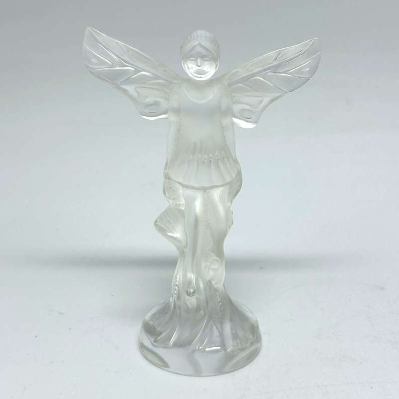 Lalique Frosted And Clear Crystal Fairy Clochette Fairy Seal  20th