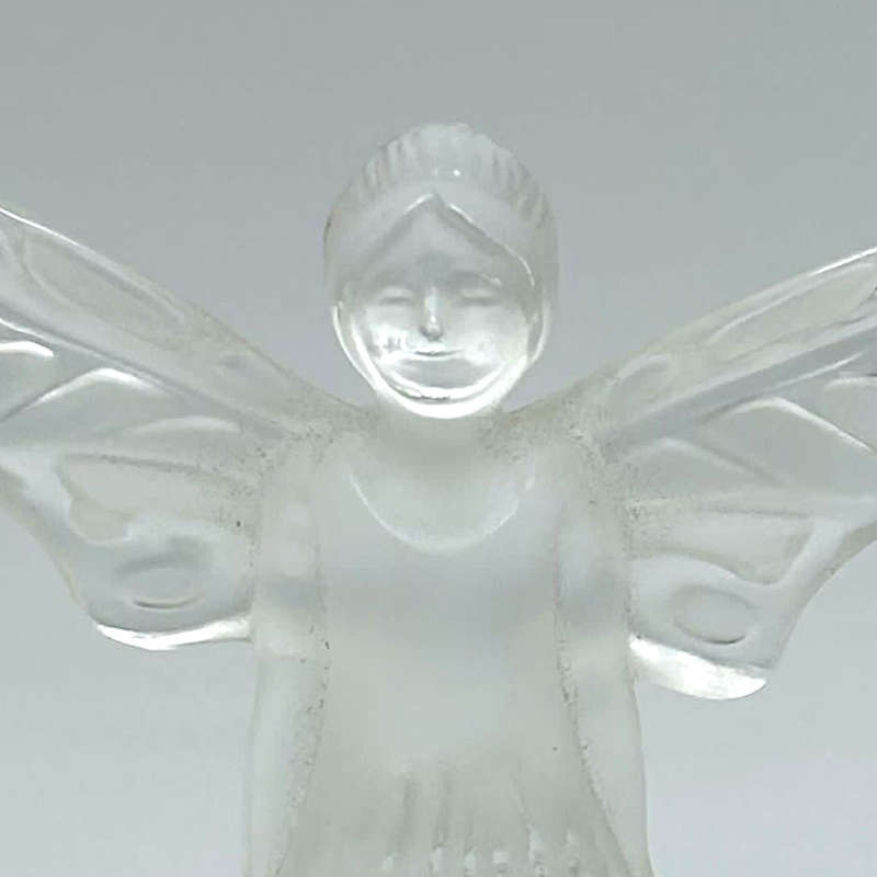 Lalique Frosted And Clear Crystal Fairy Clochette Fairy Seal  20th
