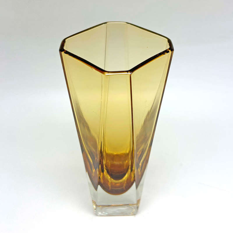 Murano Amber Tulip Vase Alessandro Mandrazzuto Vase 20th