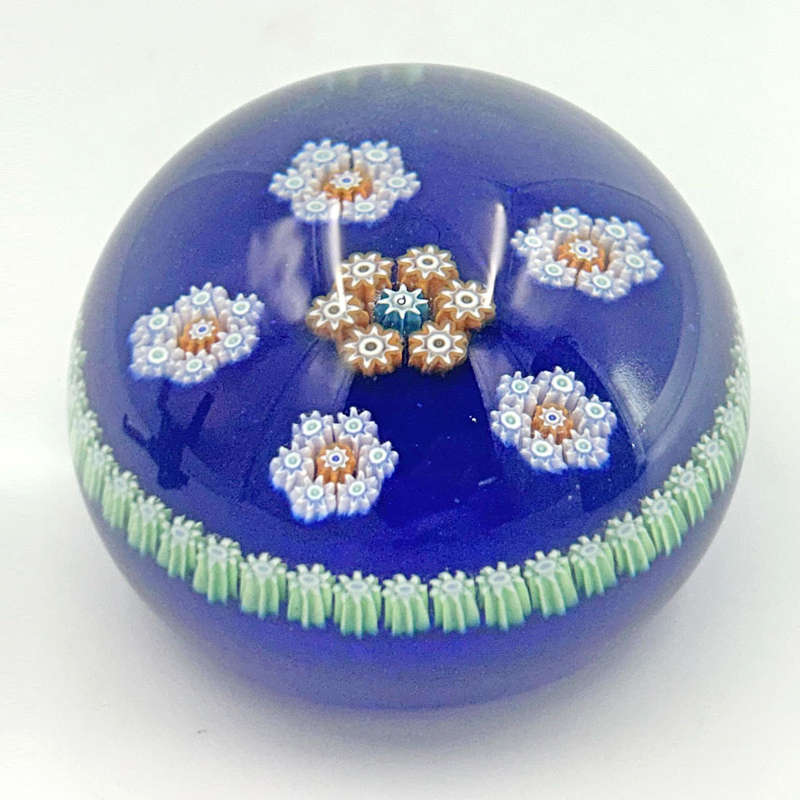 Perthshire Scotland Millefiori Art Glass Paperweight C1980
