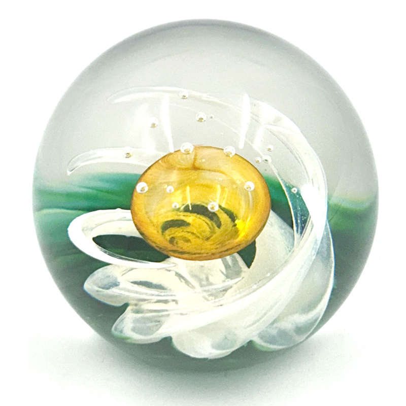 Selkirk Scotland Sunkissed Art Glass Paperweight 2000