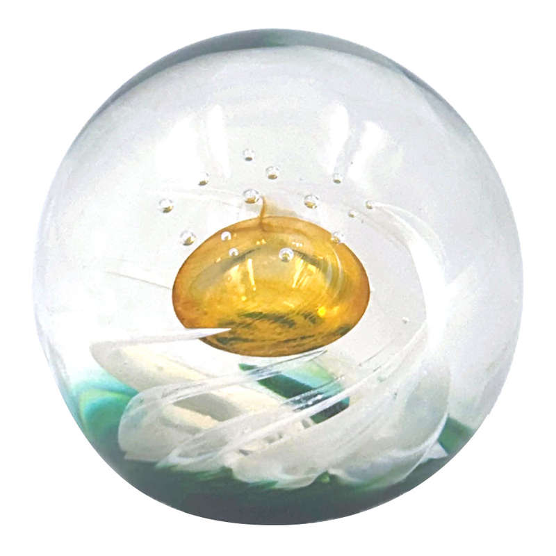 Selkirk Scotland Sunkissed Art Glass Paperweight 2000
