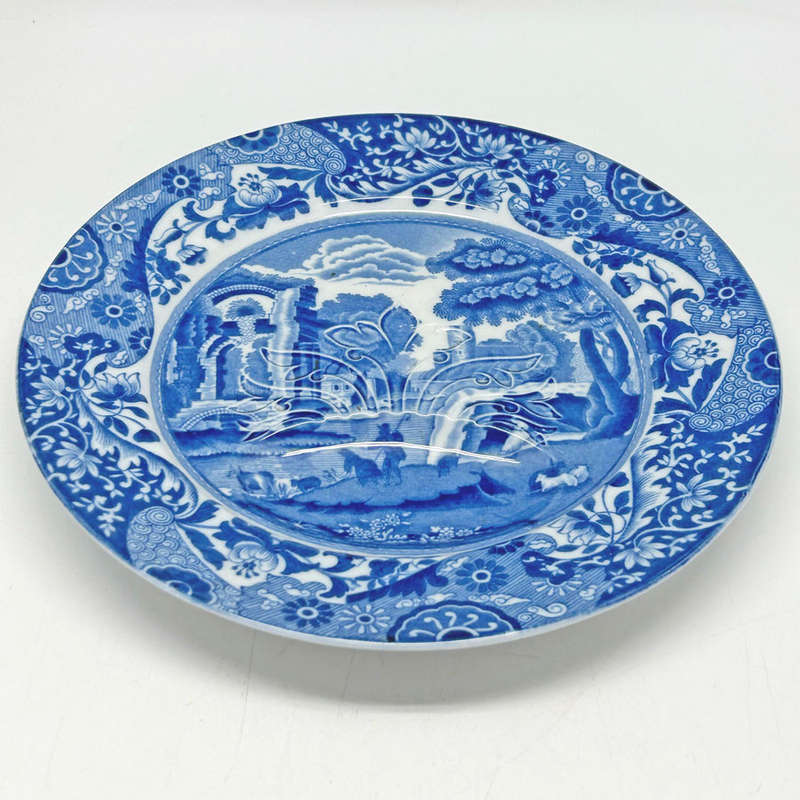 Rare Copeland Spode Blue Italian Hors D'oeuvre Plate