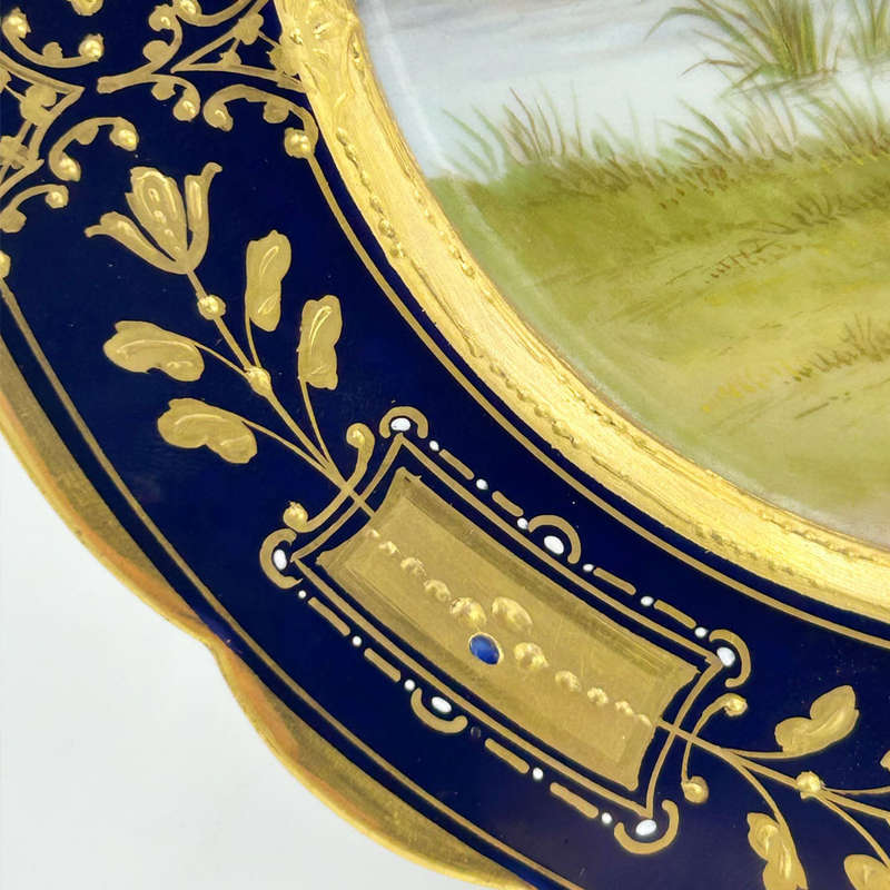 Royal Vienna Porcelain Cabinet Plate Signed Riemor Gefangen 19th