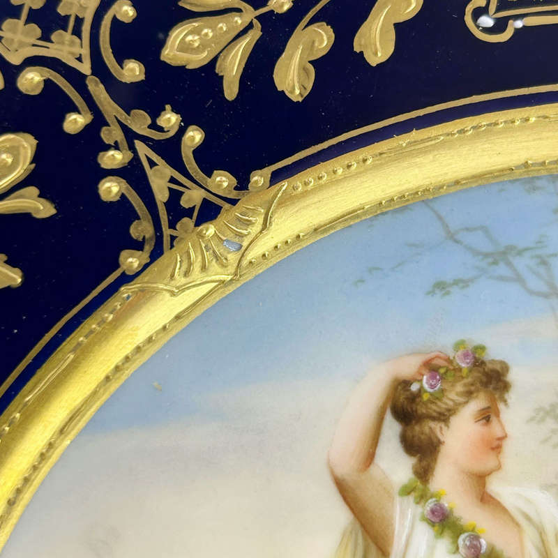 Royal Vienna Porcelain Cabinet Plate Signed Riemor Der Sommer 19th