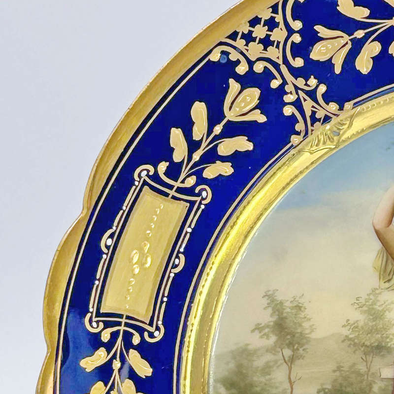 Royal Vienna Porcelain Cabinet Plate Signed Riemor Der Sommer 19th