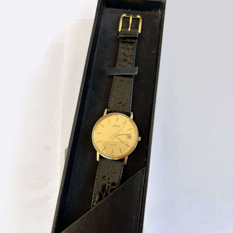 14ct Tissot Men's Seastar Quartz Champagne Dial 1990s