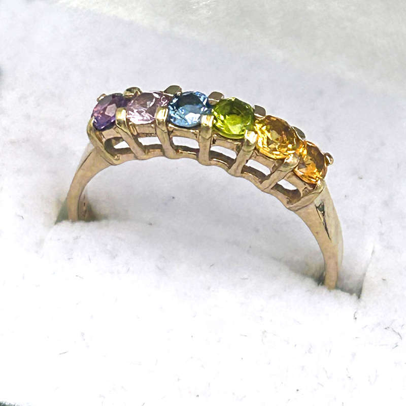 9Ct Gold Semi Precious Stone Ring