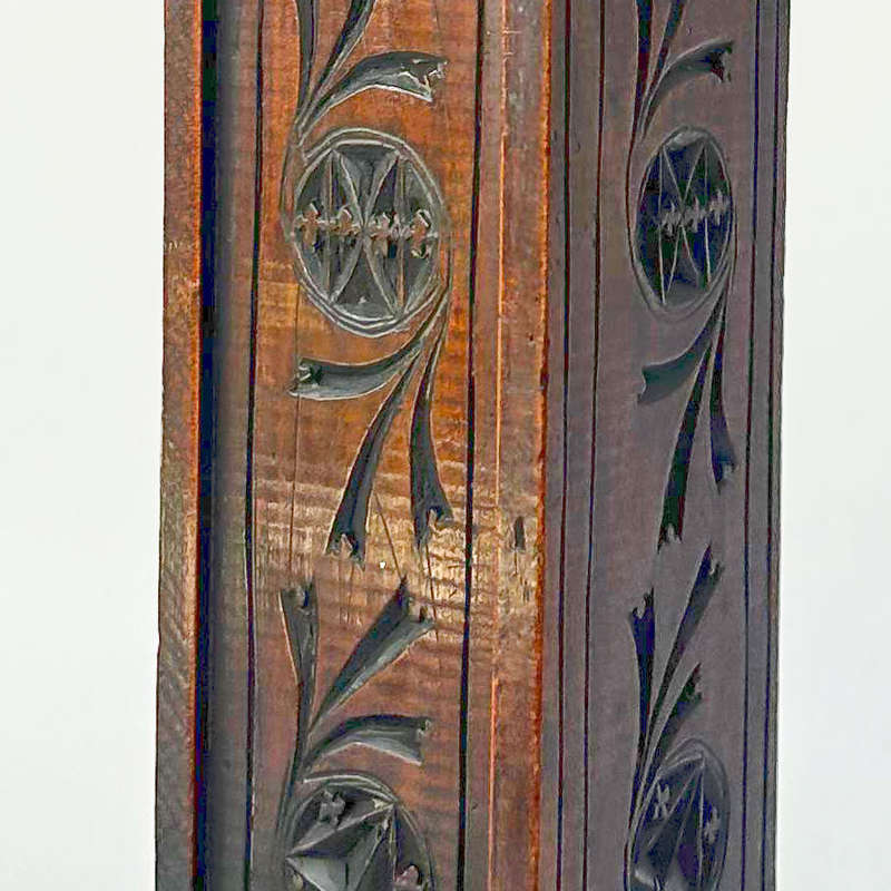 Antique Pocket Watch Wooden Stand In Form Of A Grandfather Clock 19th