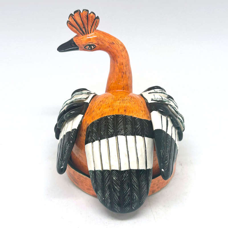 Ardmore Hand Painted Covered Bird Bowl  Sthembiso 2009