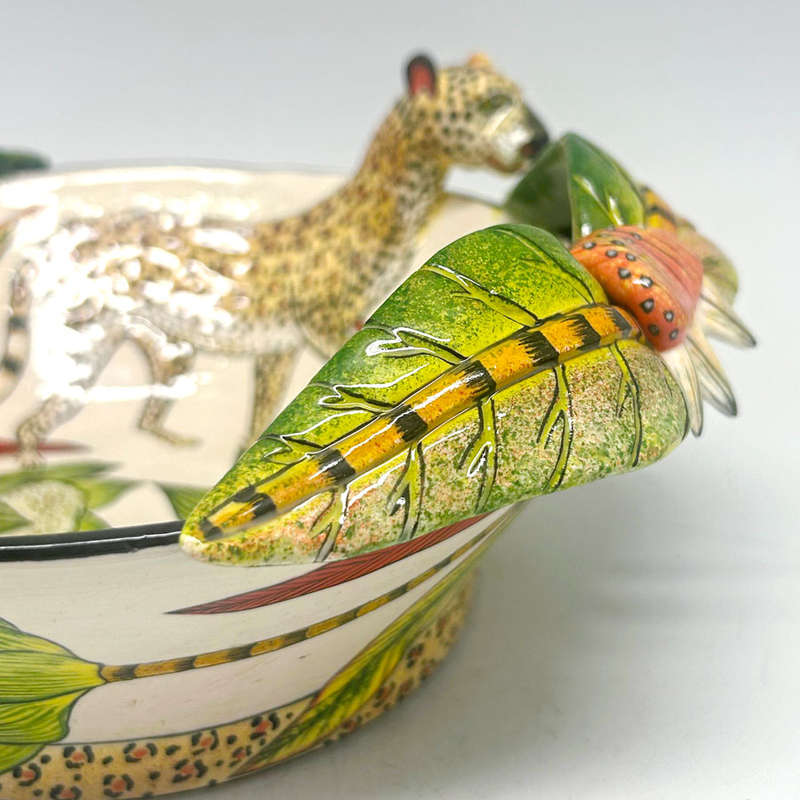 Ardmore Hand Painted Leopard  Bowl Sabelo 2008