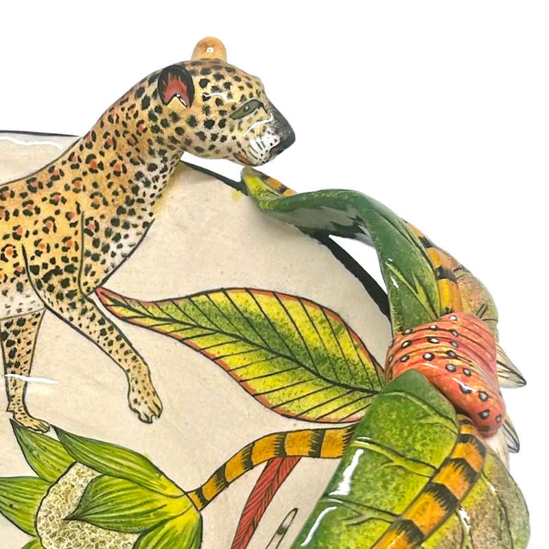 Ardmore Hand Painted Leopard  Bowl Sabelo 2008