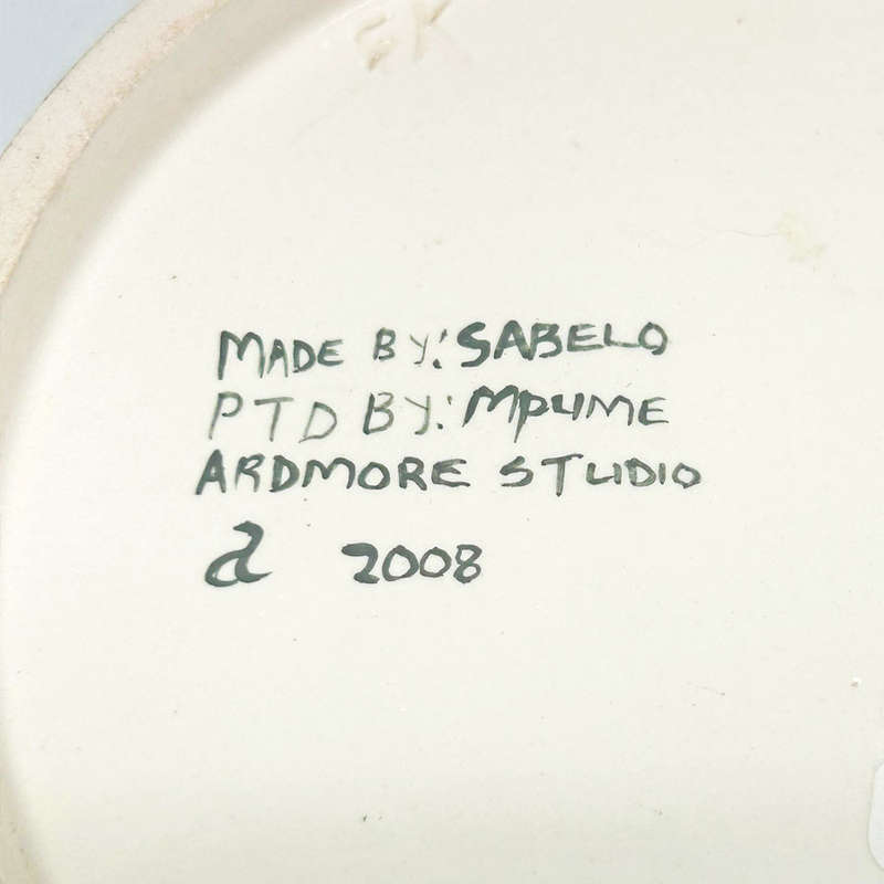 Ardmore Hand Painted Leopard  Bowl Sabelo 2008