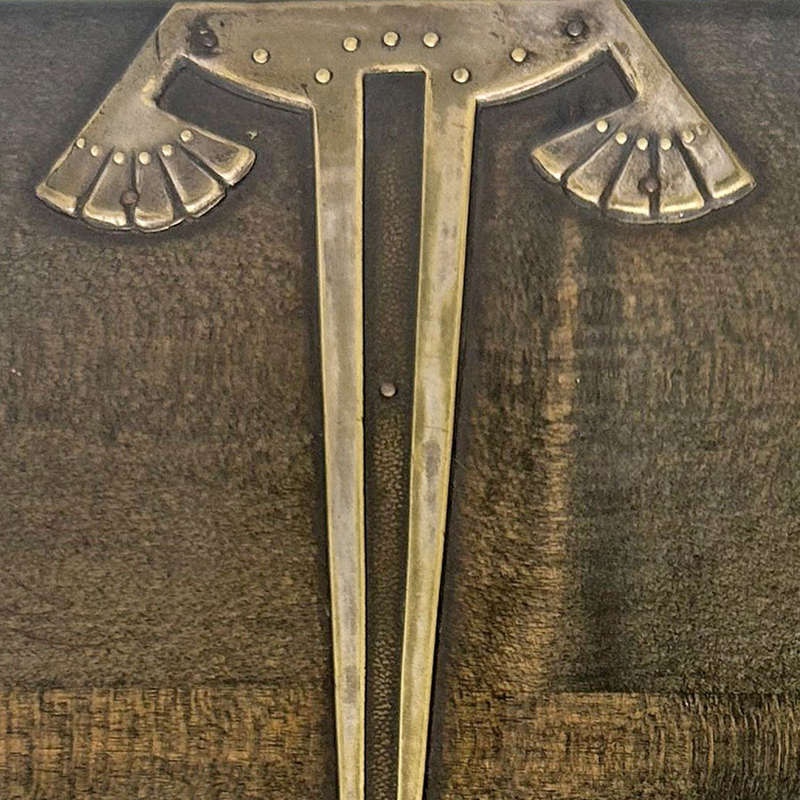 Art Nouveau Jugendstil Metal Mounted  Box