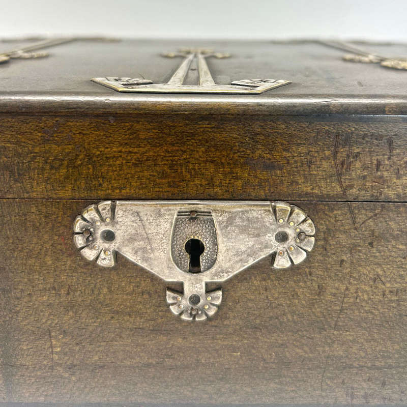 Art Nouveau Jugendstil Metal Mounted  Box