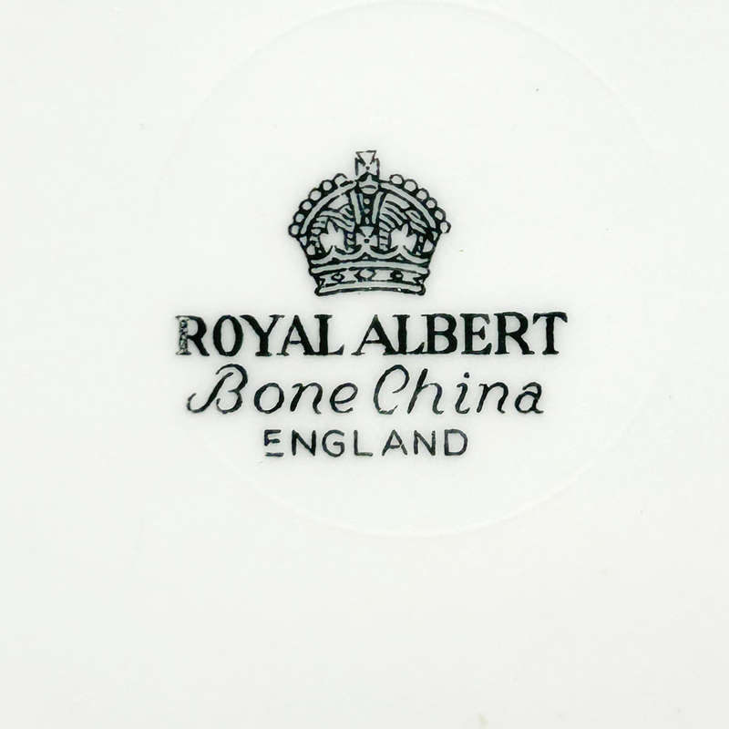 Rare Royal Albert Matt Black With Gold Detail Tea Large Cake Plate