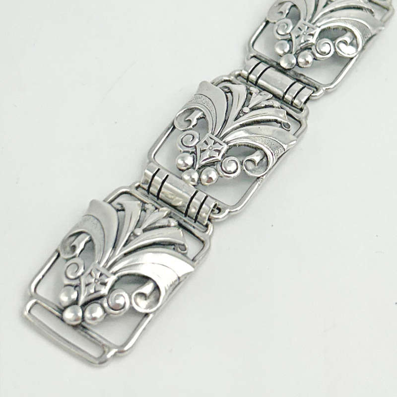 Candida Sterling Silver Fleur De Lis  Bracelet
