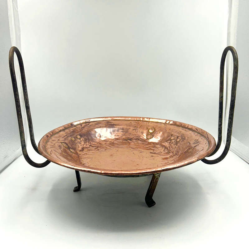 Cape Copper Tart Pan And Cover 20th Applied Handles