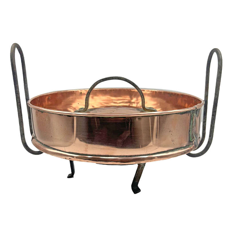Cape Copper Tart Pan And Cover 20th Applied Handles