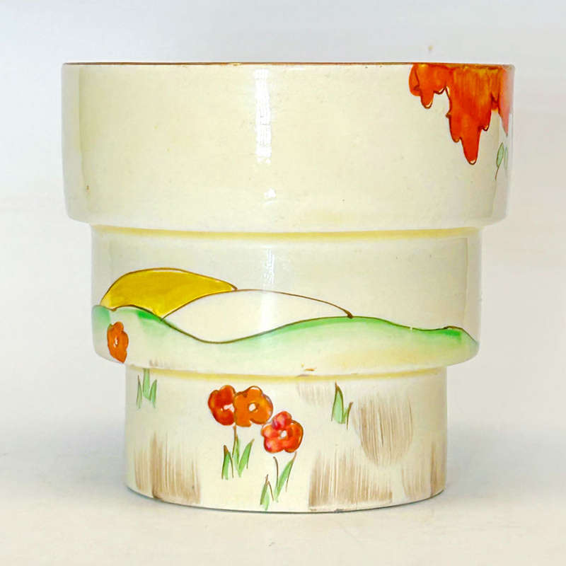 Clarice Cliff Taormina Art Deco Stepped  Vase C1930
