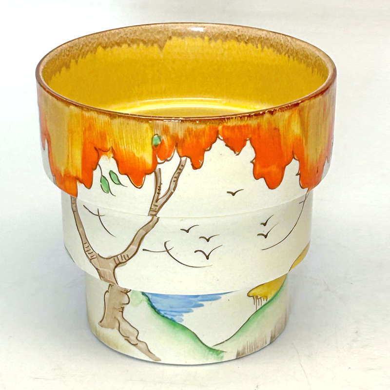 Clarice Cliff Taormina Art Deco Stepped  Vase C1930