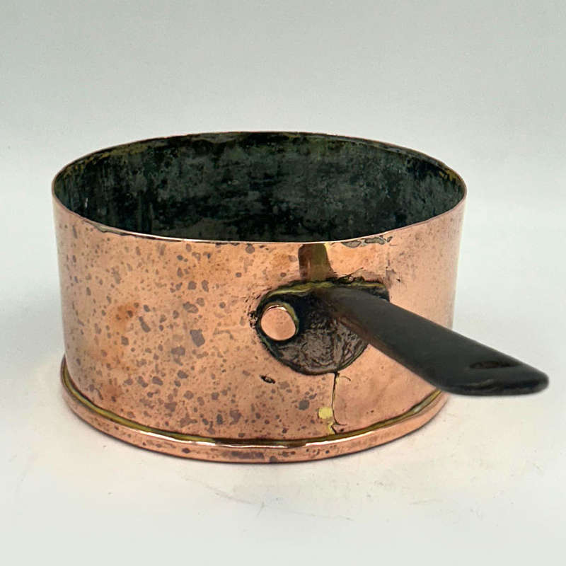 Copper Pot With White Metal Handle