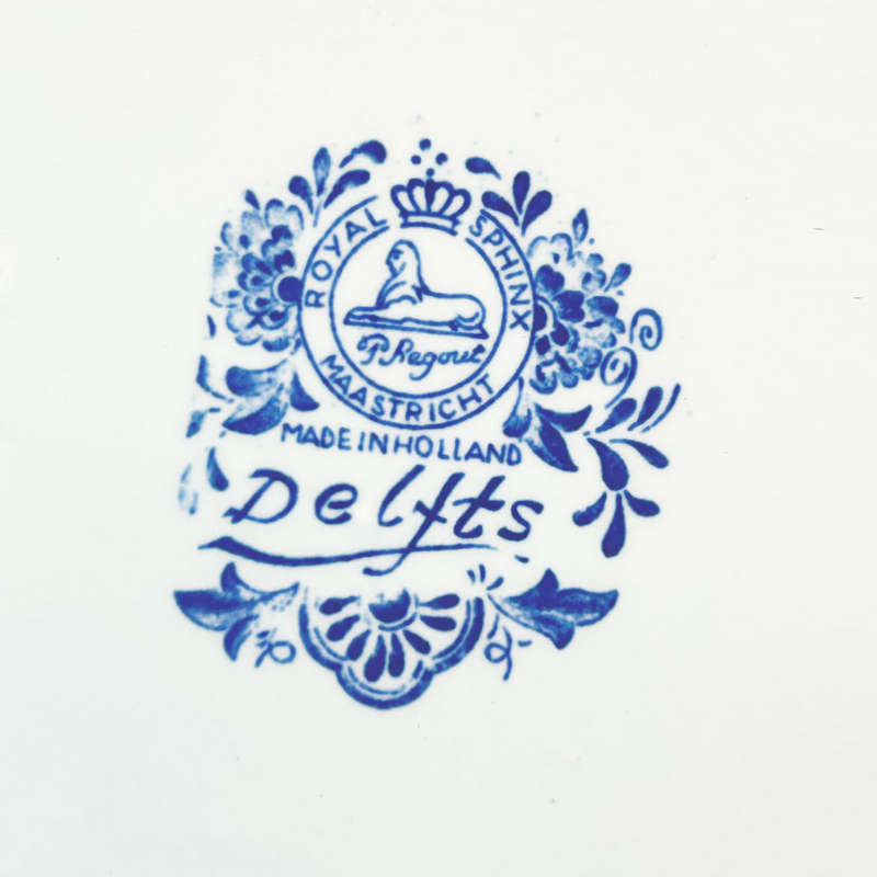 Delfts Royal Sphinx  Blue And White Country Side Scene Wall Charger