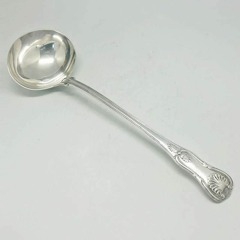 Hallmarked Queens Pattern Silver Soup Ladle London 1833