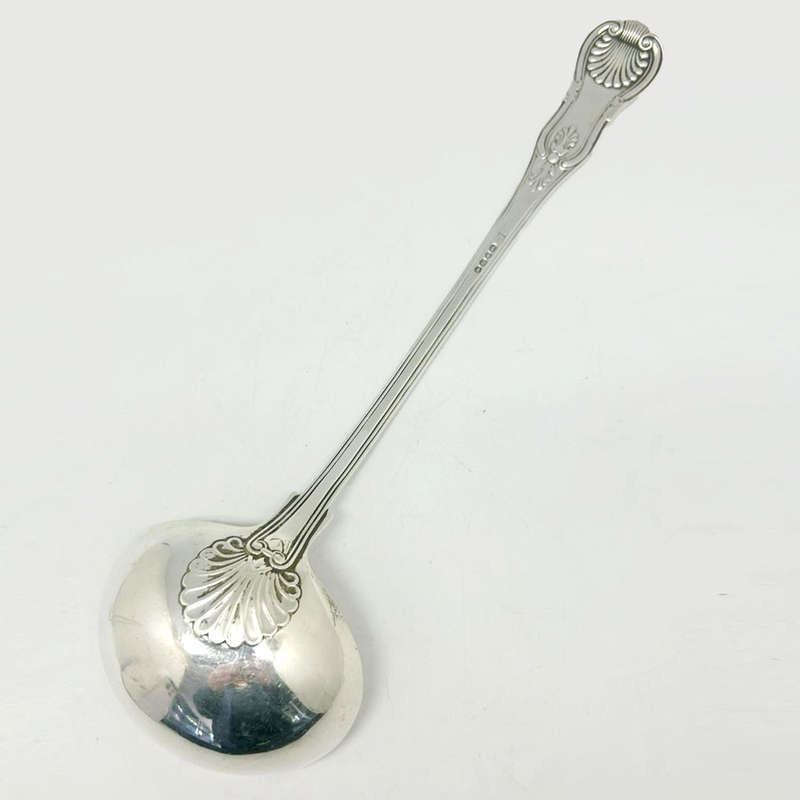 Hallmarked Queens Pattern Silver Soup Ladle London 1833