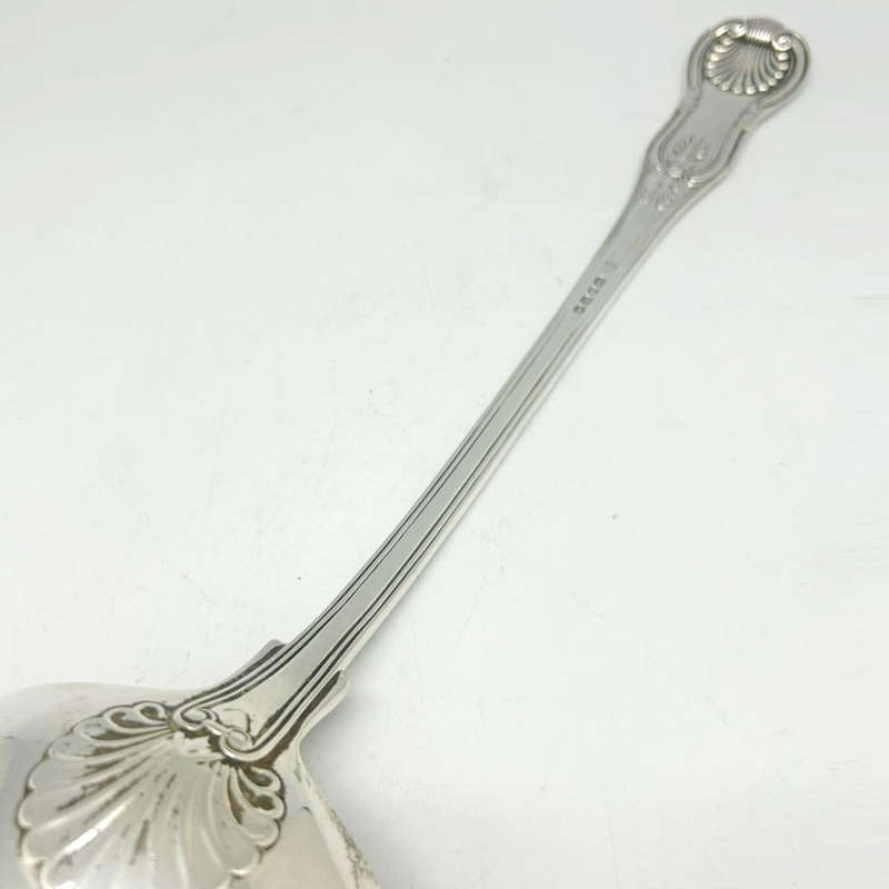 Hallmarked Queens Pattern Silver Soup Ladle London 1833