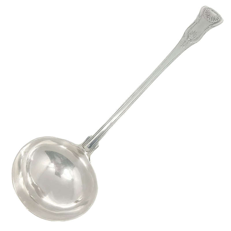 Hallmarked Queens Pattern Silver Soup Ladle London 1833