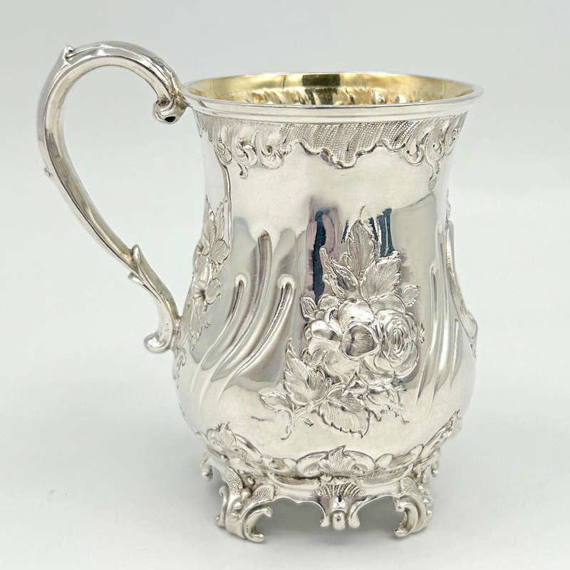 Hallmarked Silver Christening Boxed Set  Martin Hall  Sheffield 1879