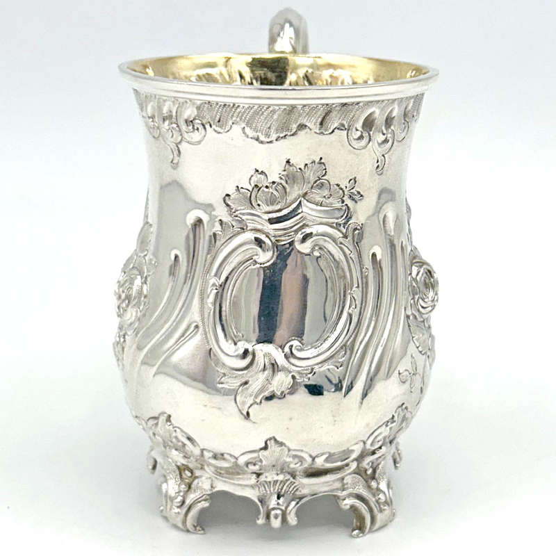Hallmarked Silver Christening Boxed Set  Martin Hall  Sheffield 1879