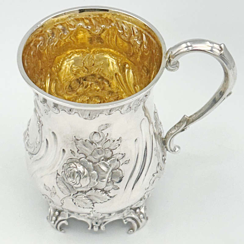 Hallmarked Silver Christening Boxed Set  Martin Hall  Sheffield 1879