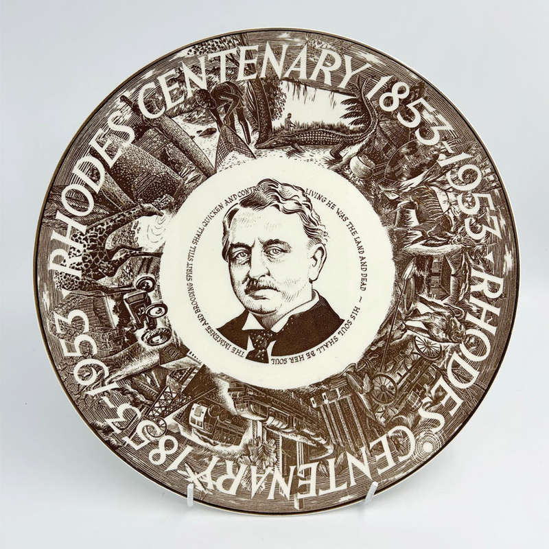 Royal Doulton Rhodes Plate Centenary Brown Colourway D6381