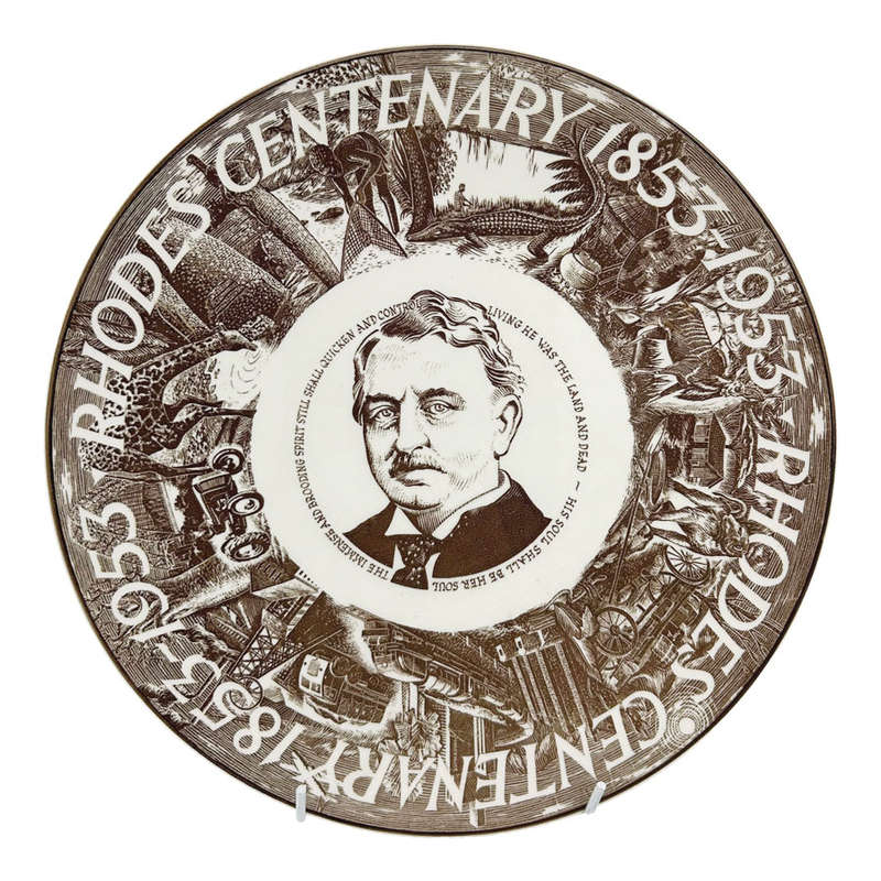 Royal Doulton Rhodes Plate Centenary Brown Colourway D6381