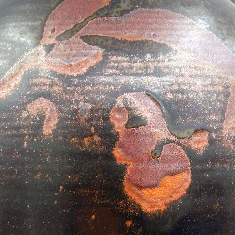 Large Tim Morris Bottle Neck Brown Green Tones Vase