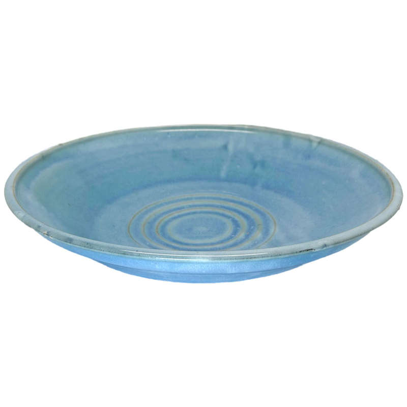 Linnware Pottery Large Hand Potted  Blue Bowl