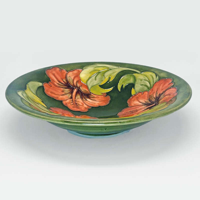 Moorcroft Coral Hibiscus Vase C1970 Bowl