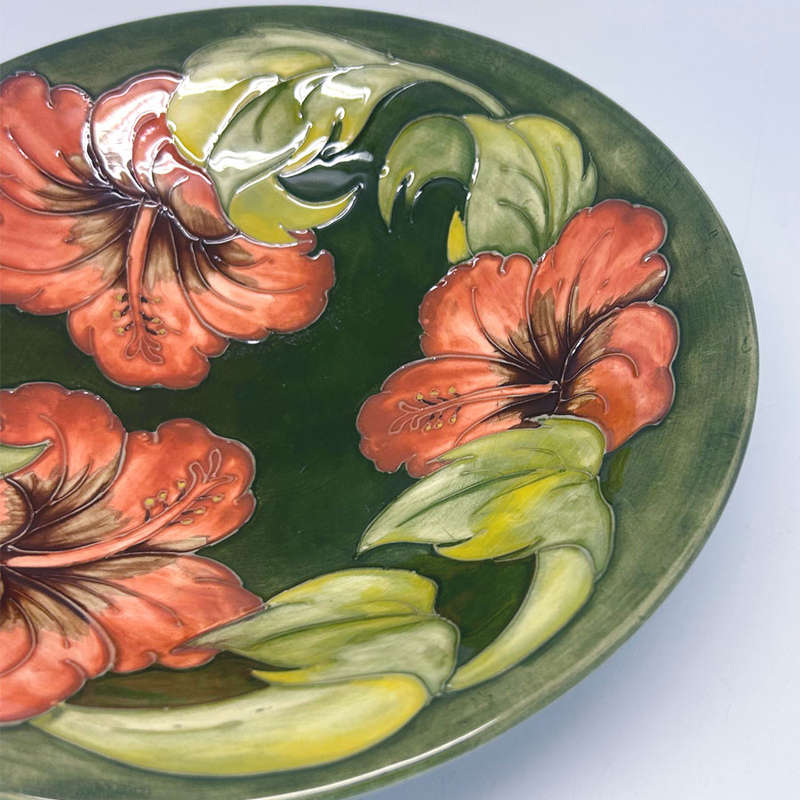 Moorcroft Coral Hibiscus Vase C1970 Bowl