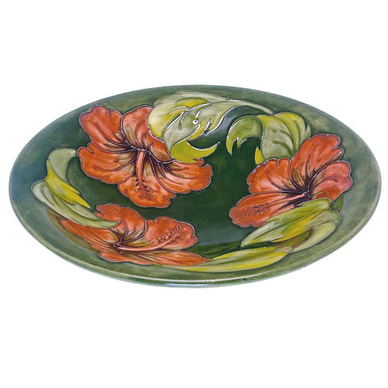 Moorcroft Coral Hibiscus Vase C1970 Bowl