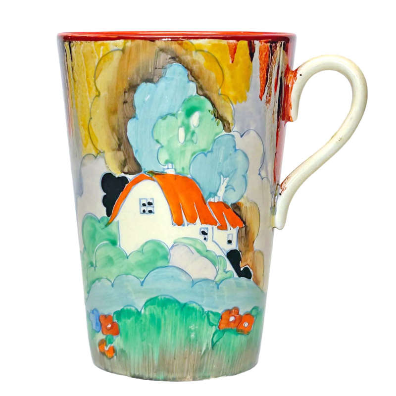 Rare Clarice Cliff Bizarre Forest Glen Mug C1934
