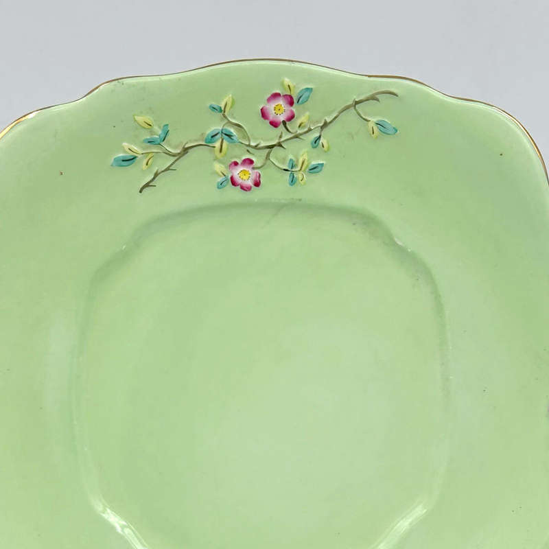 Royal Albert Solid Floral Handle Apple Blossom Large Cake Plate  86594