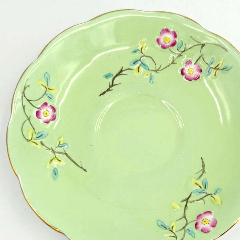 Royal Albert Solid Floral Handle Apple Blossom Tea Trio 86594
