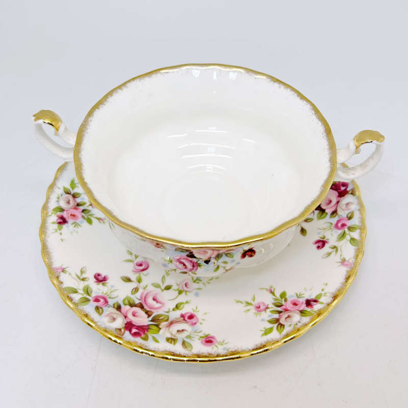 Royal Albert  Cottage Garden Soup Coupe and Saucer