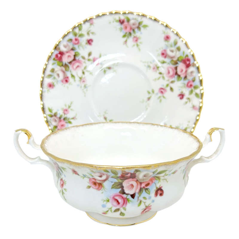 Royal Albert  Cottage Garden Soup Coupe and Saucer